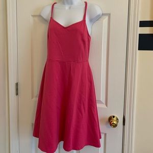 Hot pink spaghetti strap dress